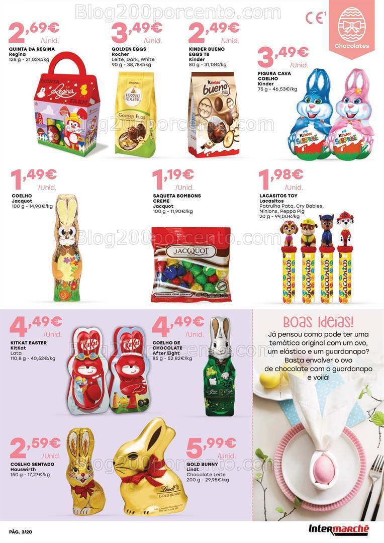 Antevisão Folheto INTERMARCHÉ Contact Páscoa Promoções de 14 março a 3 abril