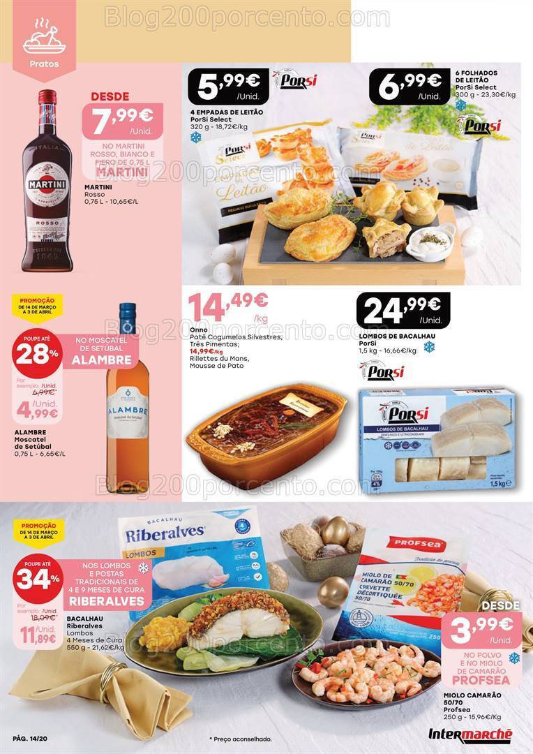 Antevisão Folheto INTERMARCHÉ Contact Páscoa Promoções de 14 março a 3 abril