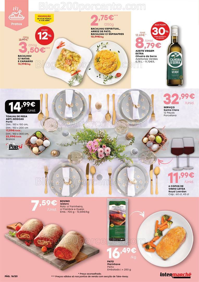 Antevisão Folheto INTERMARCHÉ Contact Páscoa Promoções de 14 março a 3 abril