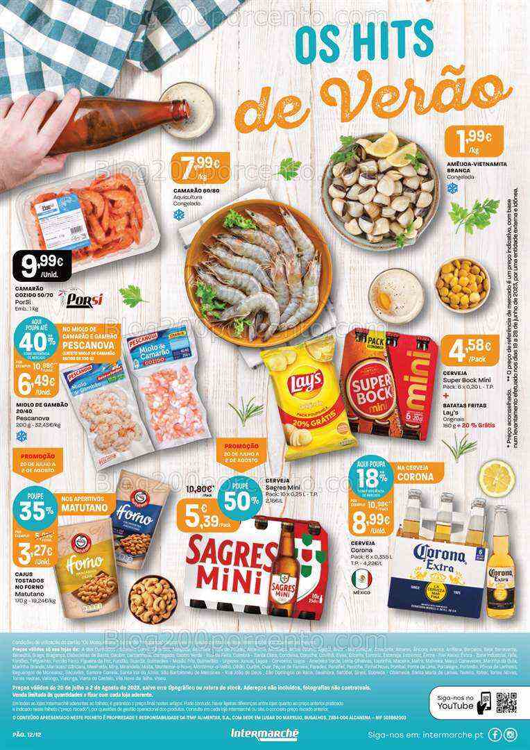 Antevisão Folheto INTERMARCHÉ Especial Mariscos Promoções de 20 julho a 2 agosto