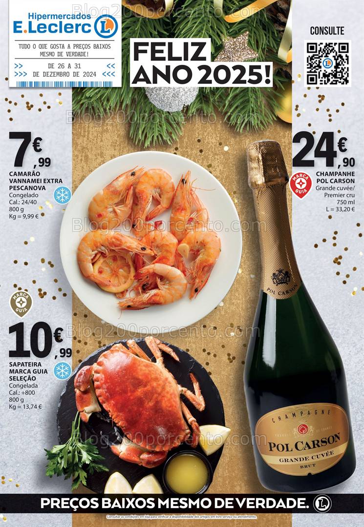 Antevisão Folheto E-LECLERC Especial Ano Novo Promoções de 26 a 31 dezembro