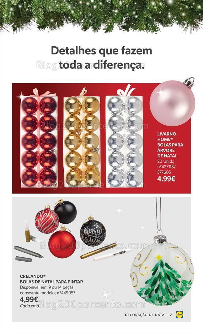 Antevisão Folheto LIDL Especial Decoração de Natal Promoções a partir de 26 outubro