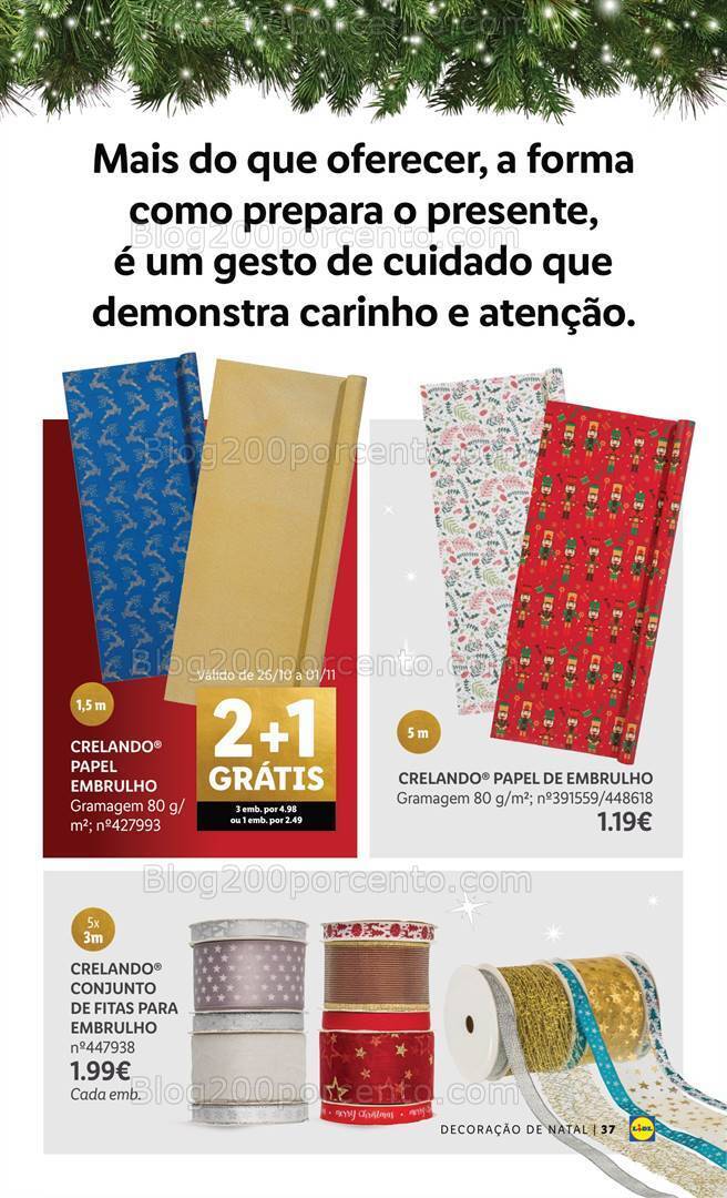 Antevisão Folheto LIDL Especial Decoração de Natal Promoções a partir de 26 outubro