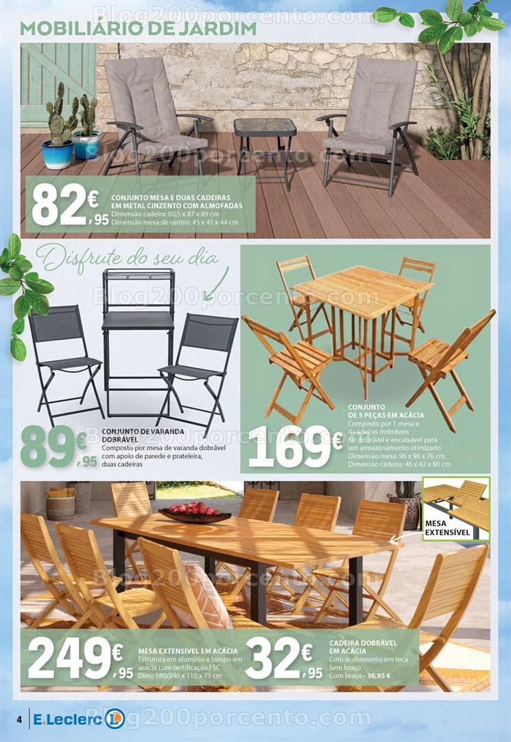 Antevisão Folheto E-LECLERC Ar Livre Promoções de 29 abril a 25 maio all