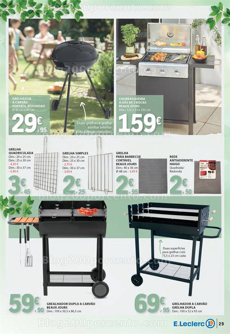 Antevisão Folheto E-LECLERC Ar Livre Promoções de 29 abril a 25 maio all