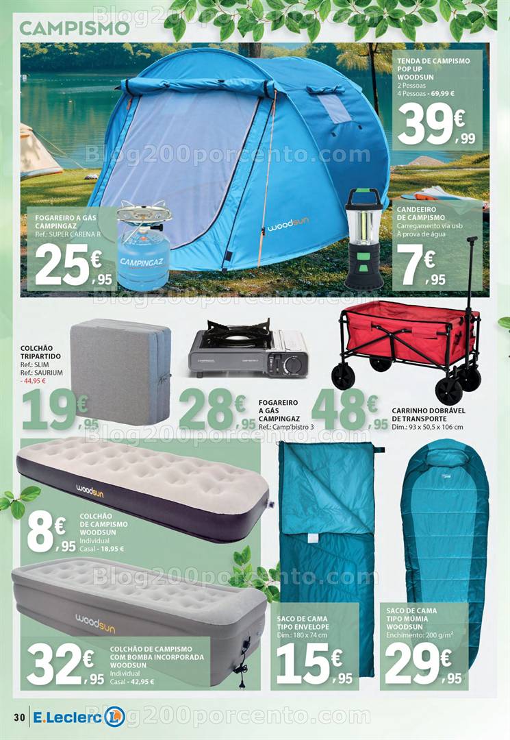 Antevisão Folheto E-LECLERC Ar Livre Promoções de 29 abril a 25 maio all