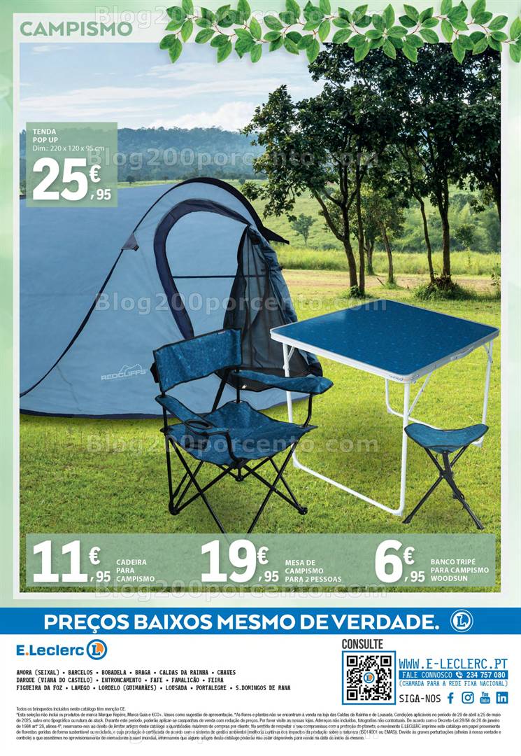 Antevisão Folheto E-LECLERC Ar Livre Promoções de 29 abril a 25 maio all