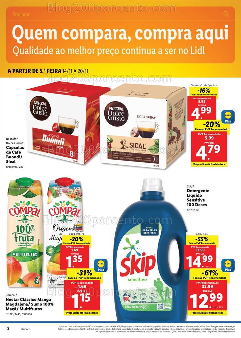 Antevisão Folheto LIDL Extra Seixal Promoções de 14 a 20 novembro