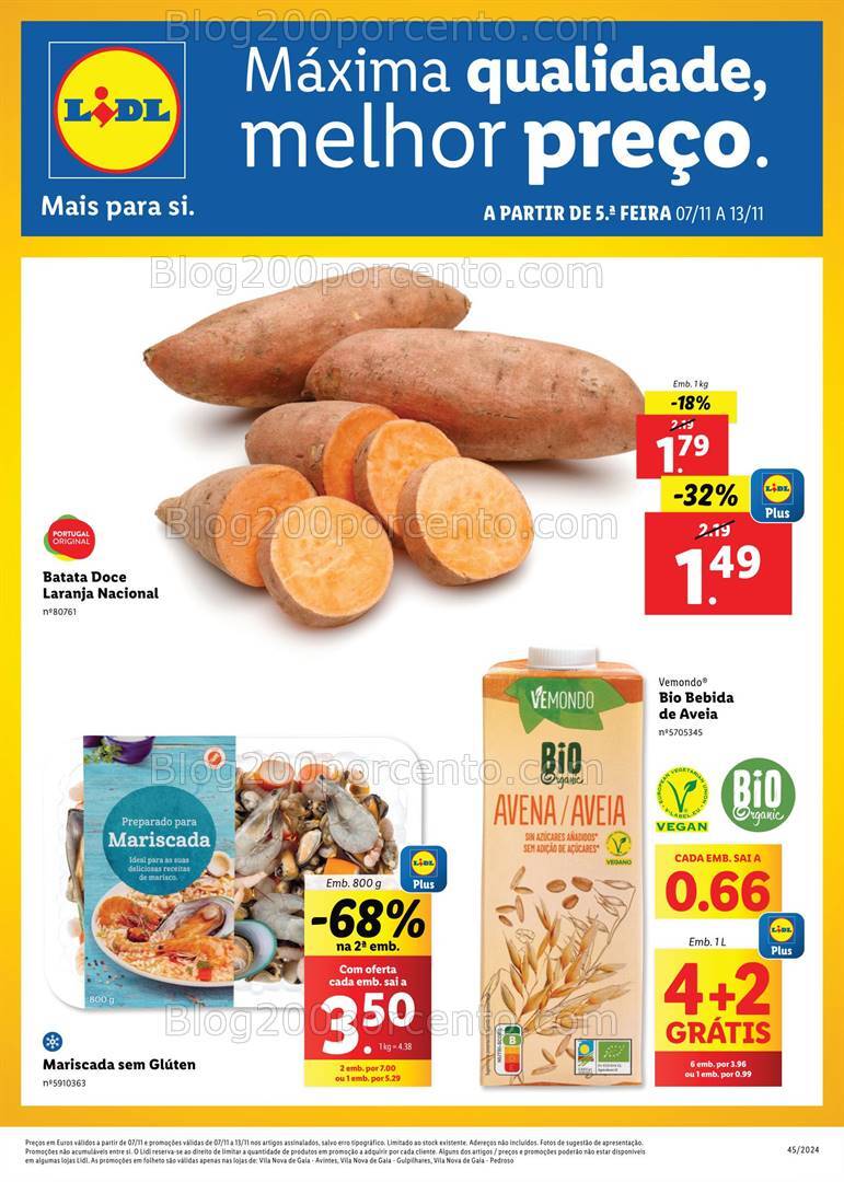 Antevisão Folheto LIDL Extra VNG Promoções de 7 a 13 novembro