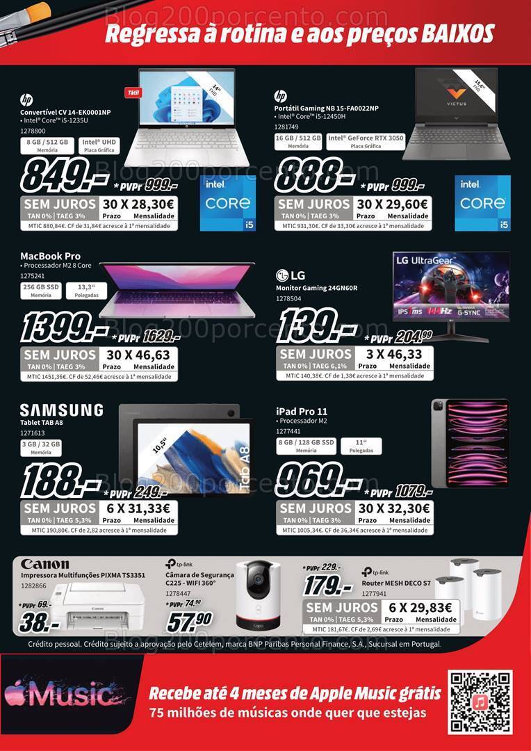 Antevisão Folheto MEDIA MARKT Black to School Promoções de 7 a 13 setembro