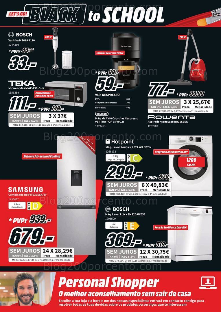 Antevisão Folheto MEDIA MARKT Black to School Promoções de 7 a 13 setembro