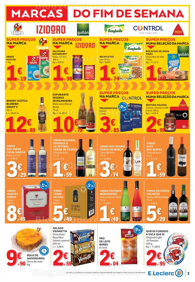 Antevisão Folheto E-LECLERC Promoções Fim de Semana - 2 a 4 de maio