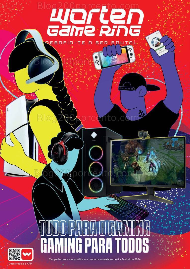 Antevisão Folheto WORTEN Gaming Promoções de 8 a 24 abril