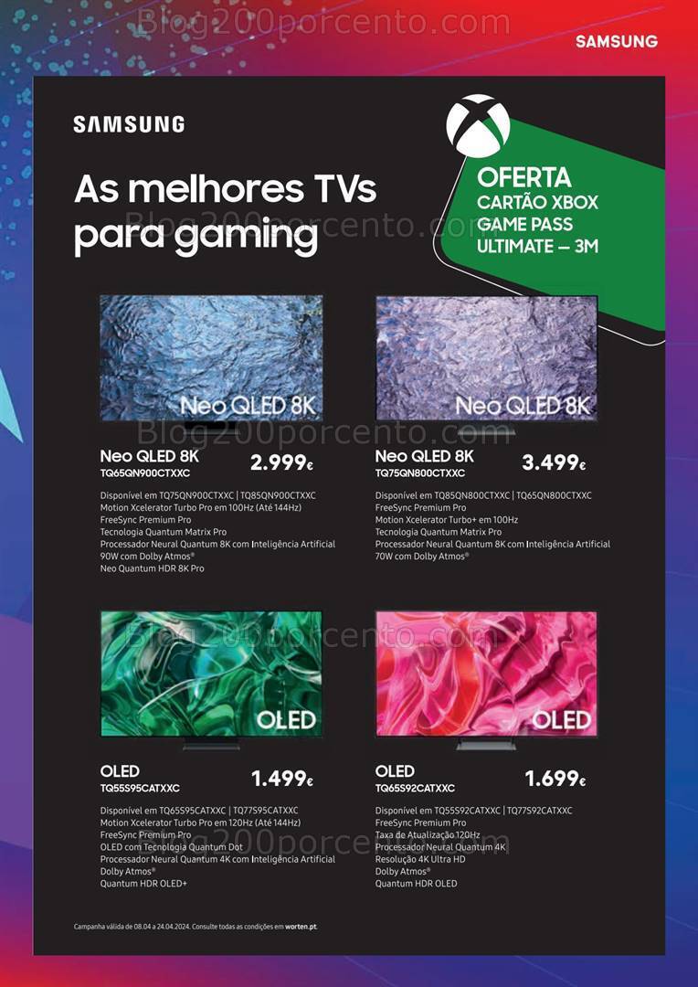 Antevisão Folheto WORTEN Gaming Promoções de 8 a 24 abril