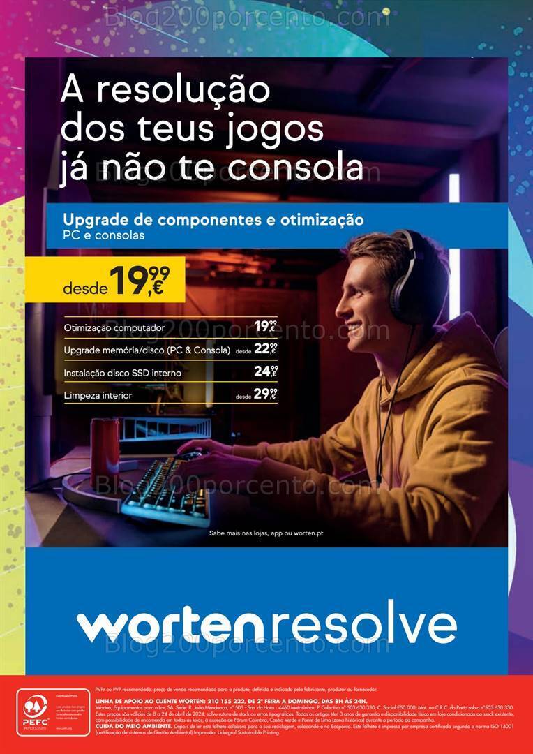 Antevisão Folheto WORTEN Gaming Promoções de 8 a 24 abril