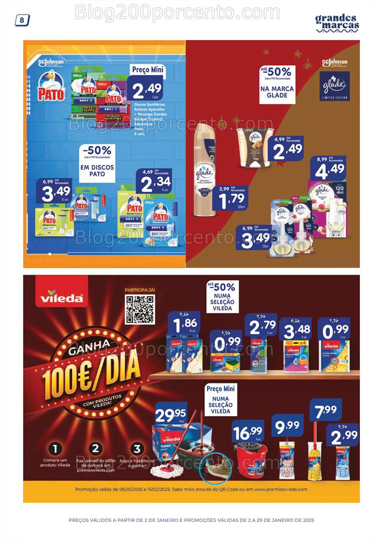 Antevisão Folheto MINIPREÇO Bebé + Grandes Marcas Promoções de 2 a 29 janeiro