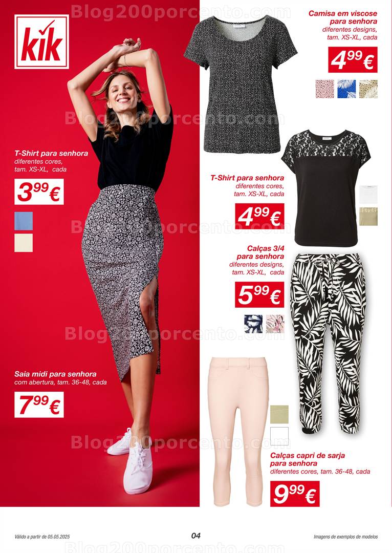 Antevisão Folheto KIK Promoções a partir de 5 maio vestuário