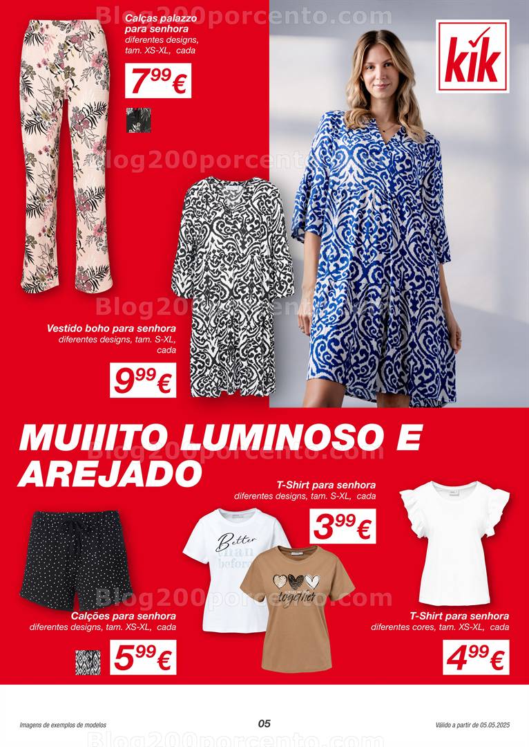 Antevisão Folheto KIK Promoções a partir de 5 maio vestuário