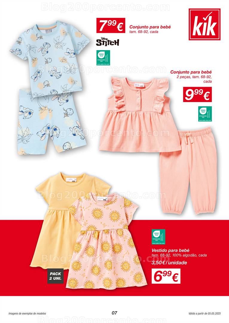Antevisão Folheto KIK Promoções a partir de 5 maio vestuário