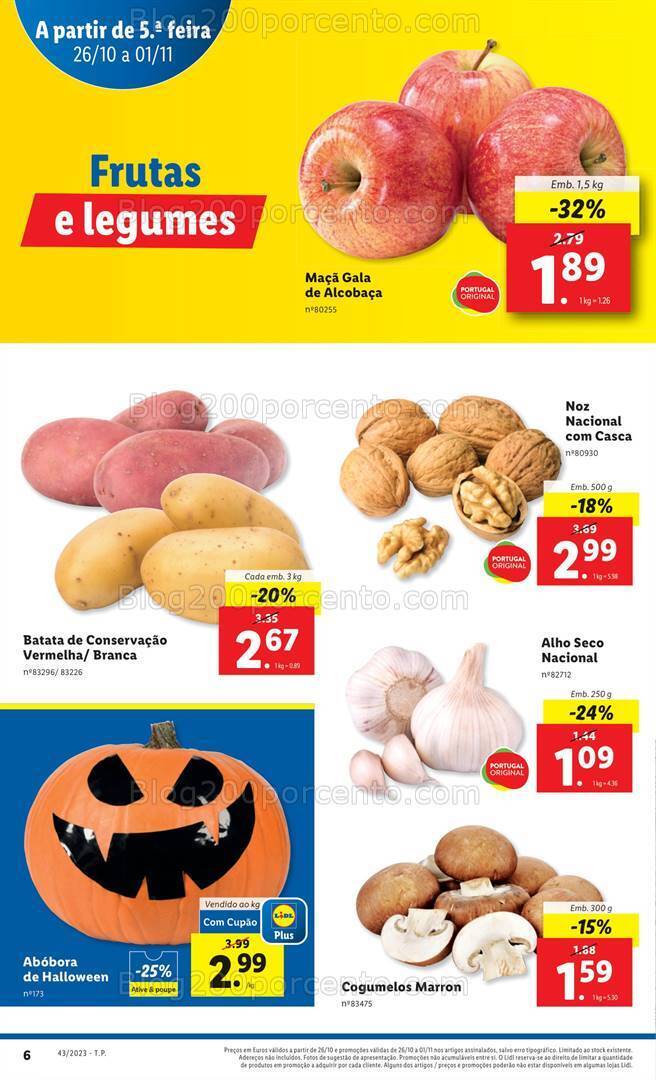 Antevisão Folheto LIDL Promoções de 26 outubro a 1 novembro