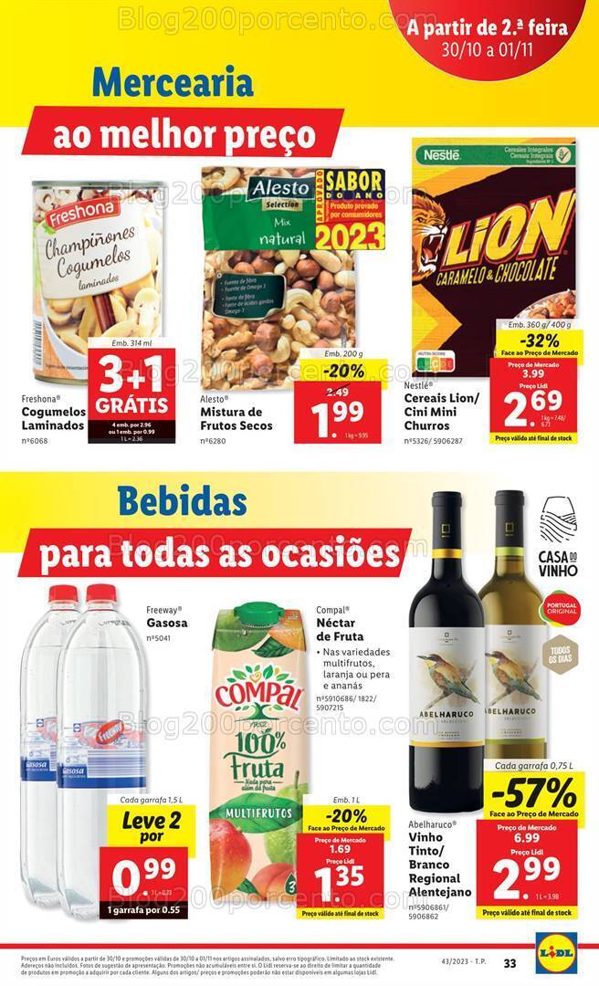 Antevisão Folheto LIDL Promoções de 26 outubro a 1 novembro