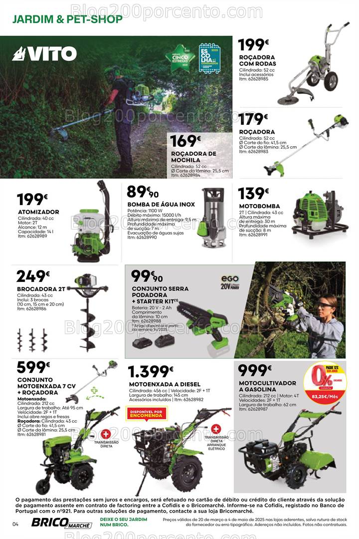 Antevisão Folheto BRICOMARCHÉ Especial Jardim e Pet-Shop Promoções de 20 março a 4 maio