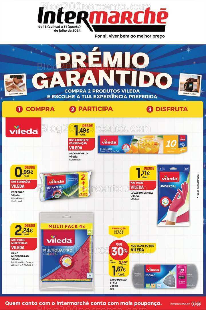 Antevisão Folheto INTERMARCHÉ Especial Vileda Promoções de 12 a 18 setembro