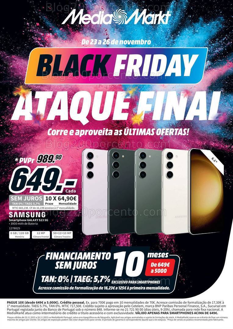 Antevisão Folheto MEDIAMARKT Black Friday Promoções de 23 a 26 novembro