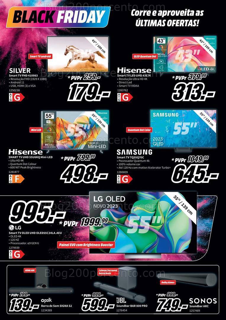 Antevisão Folheto MEDIAMARKT Black Friday Promoções de 23 a 26 novembro