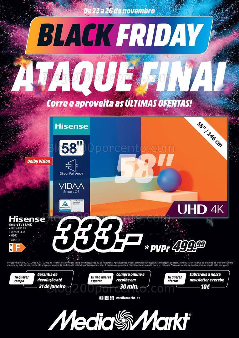 Antevisão Folheto MEDIAMARKT Black Friday Promoções de 23 a 26 novembro