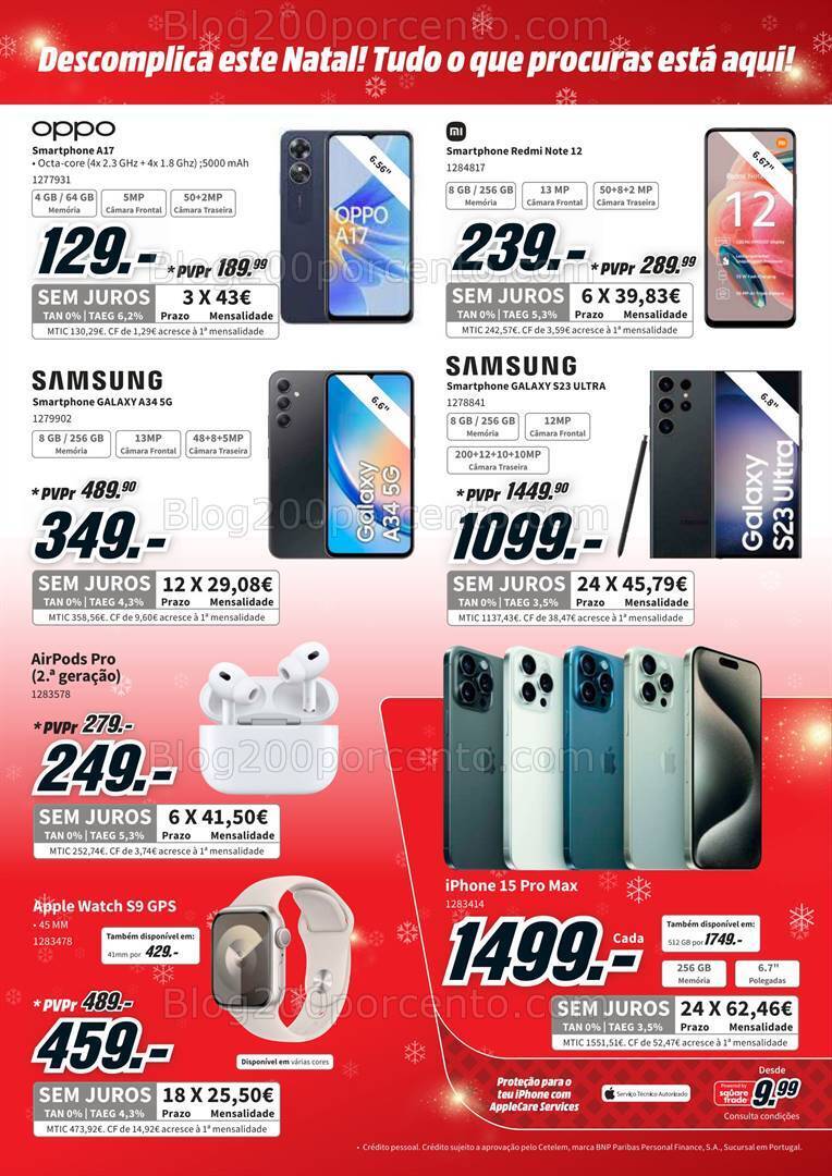 Antevisão Folheto MEDIA MARKT Natal Promoções de 12 a 18 dezembro