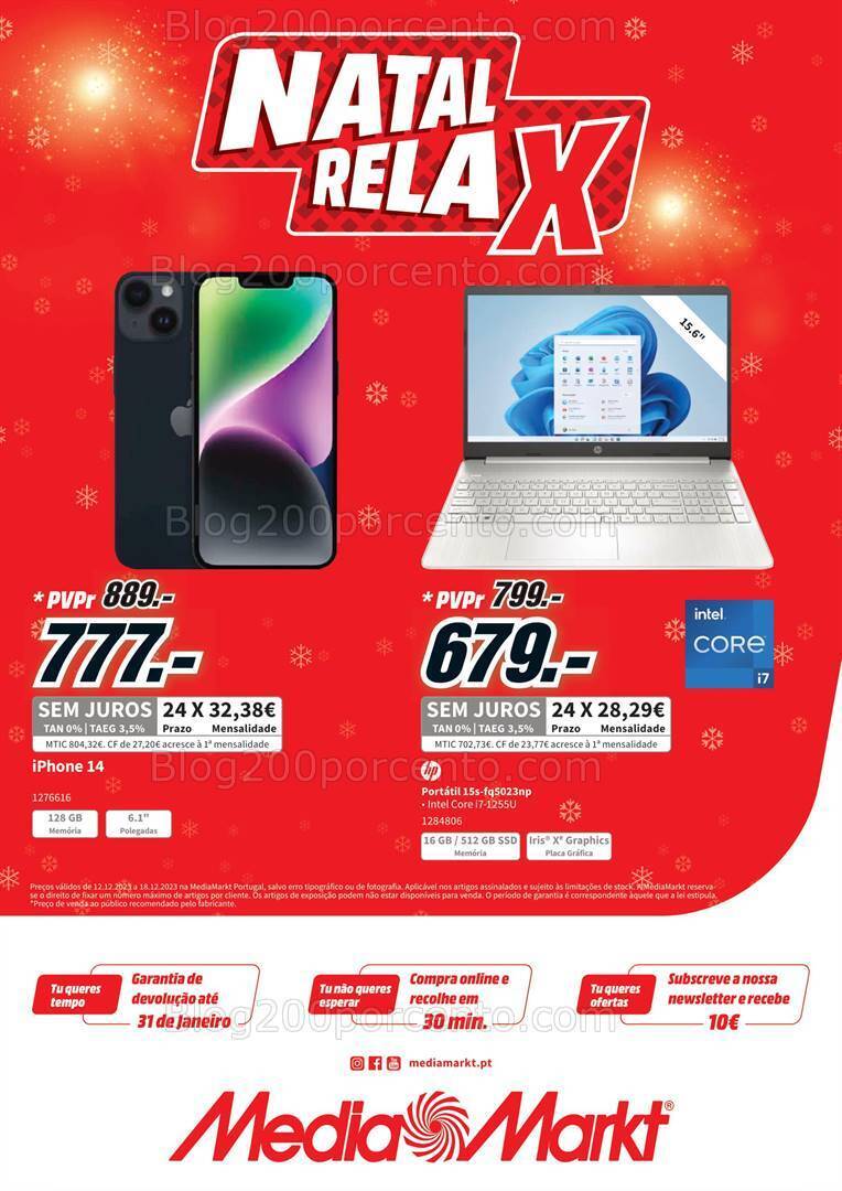 Antevisão Folheto MEDIA MARKT Natal Promoções de 12 a 18 dezembro