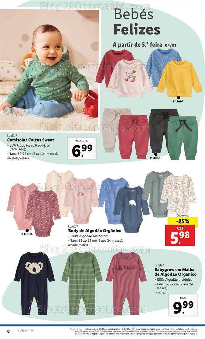 Antevisão Folheto LIDL Especial Bebé Promoções de 4 a 10 janeiro
