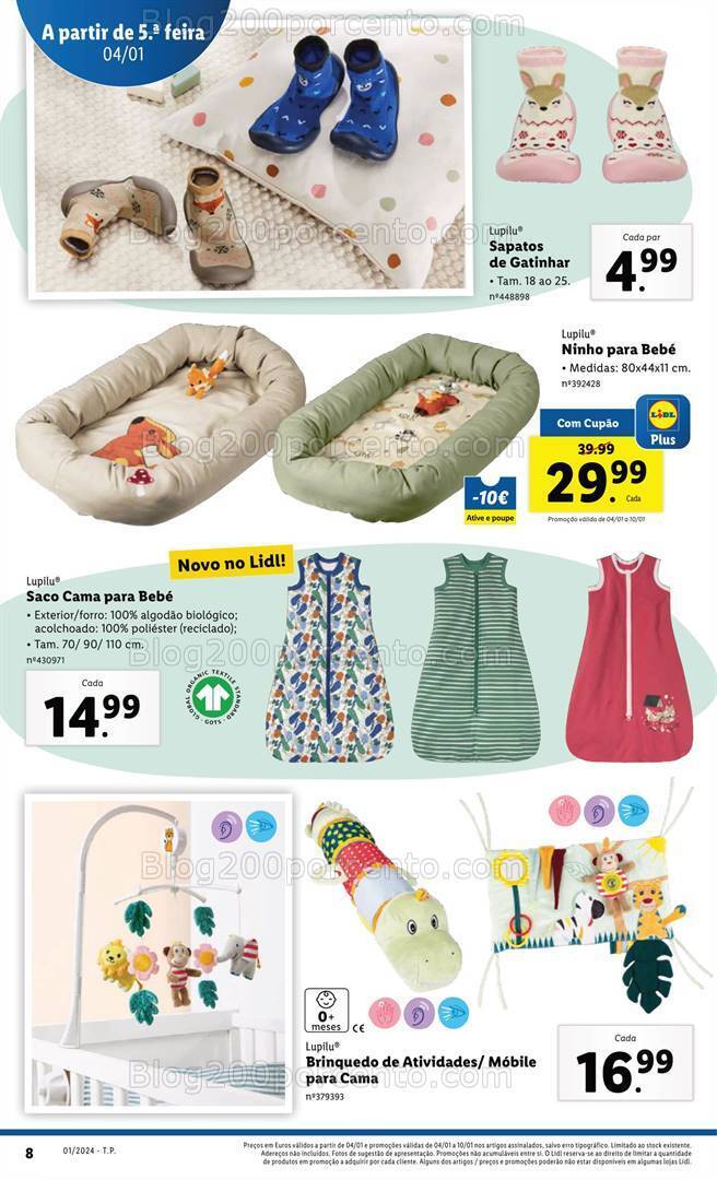 Antevisão Folheto LIDL Especial Bebé Promoções de 4 a 10 janeiro