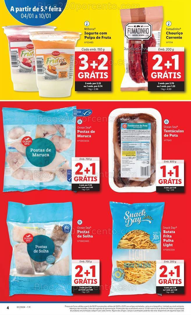 Antevisão Folheto LIDL Especial Oferta Produto Promoções de 4 a 10 janeiro