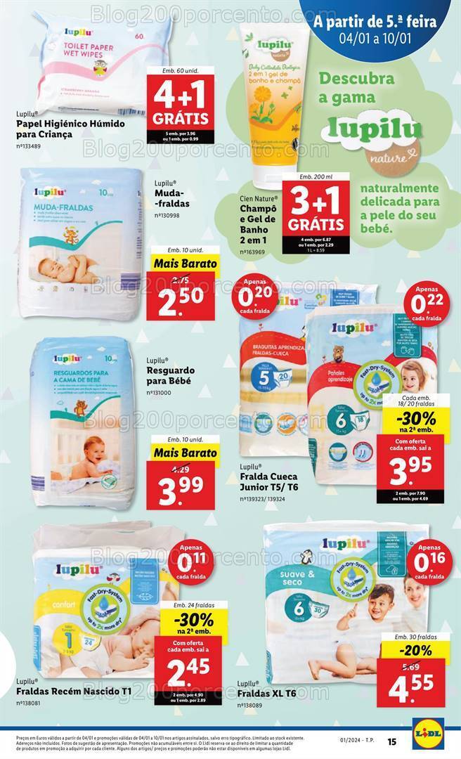 Antevisão Folheto LIDL Especial Bebé Promoções de 4 a 10 janeiro