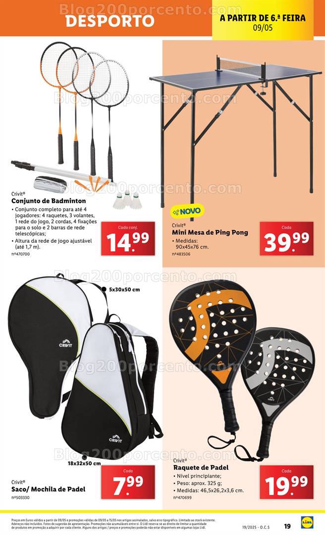 Antevisão Folheto LIDL Oportunidades Promoções de 9 a 15 maio oportunidades 9 a 15 maio