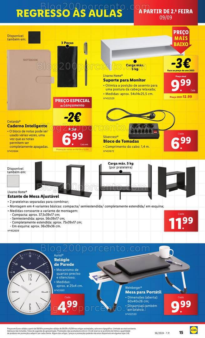 Antevisão Folheto LIDL Bazar Promoções de 9 a 15 setembro