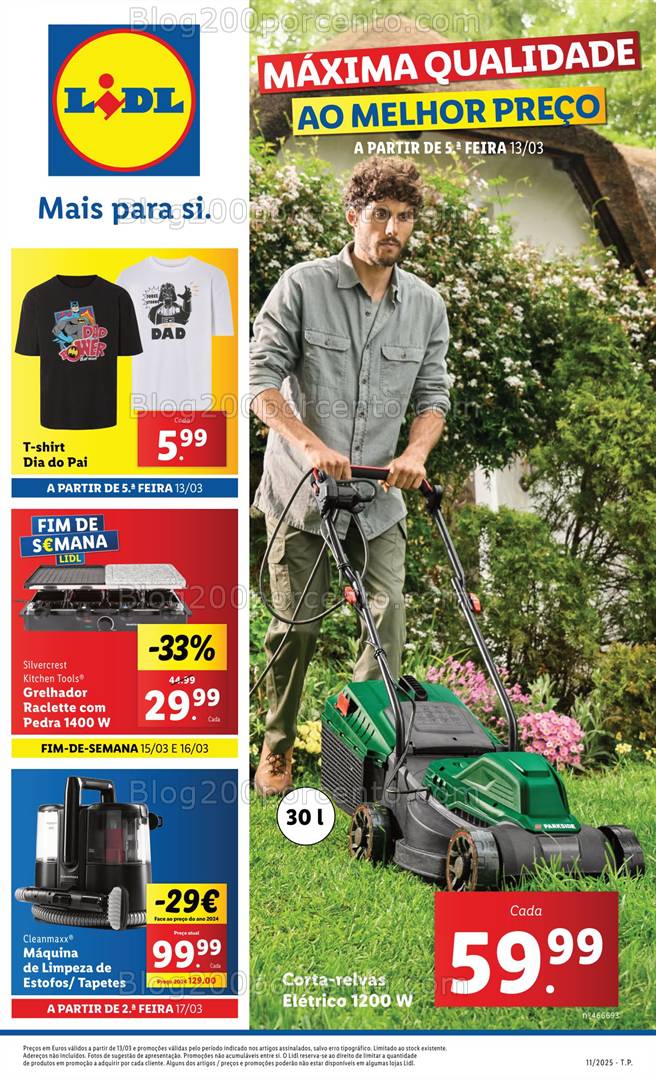 Antevisão Folheto LIDL Bazar Parkside Promoções de 13 a 19 março