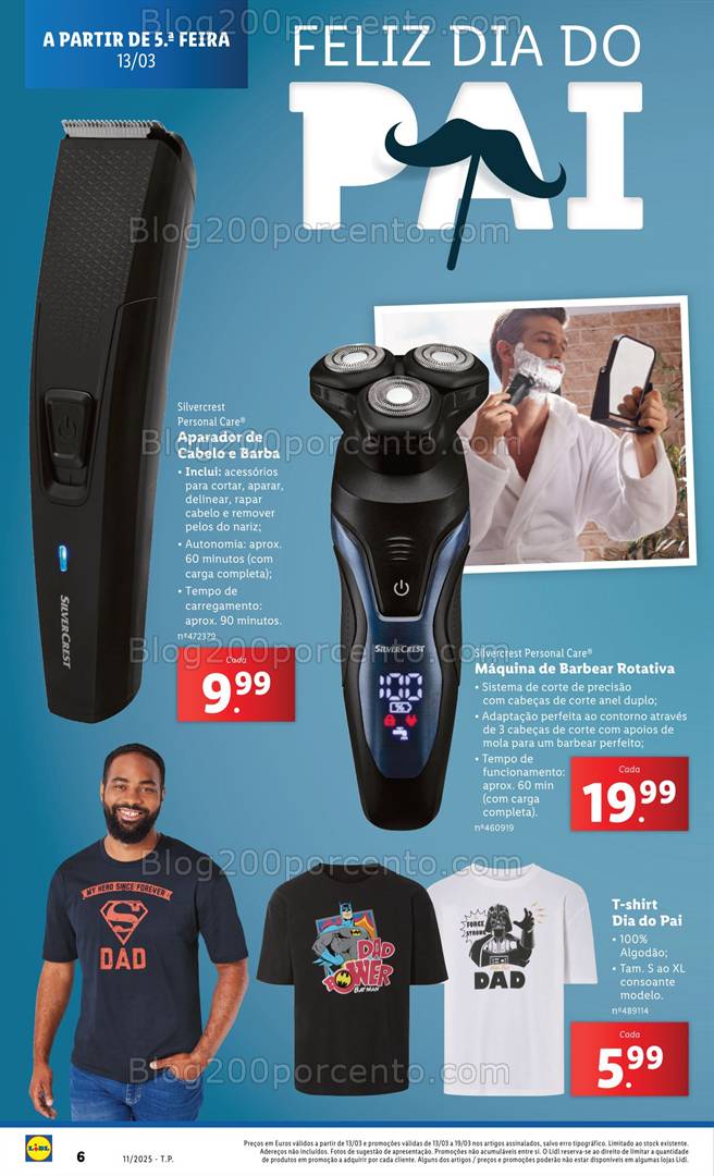 Antevisão Folheto LIDL Bazar Dia do Pai Promoções de 13 a 19 março
