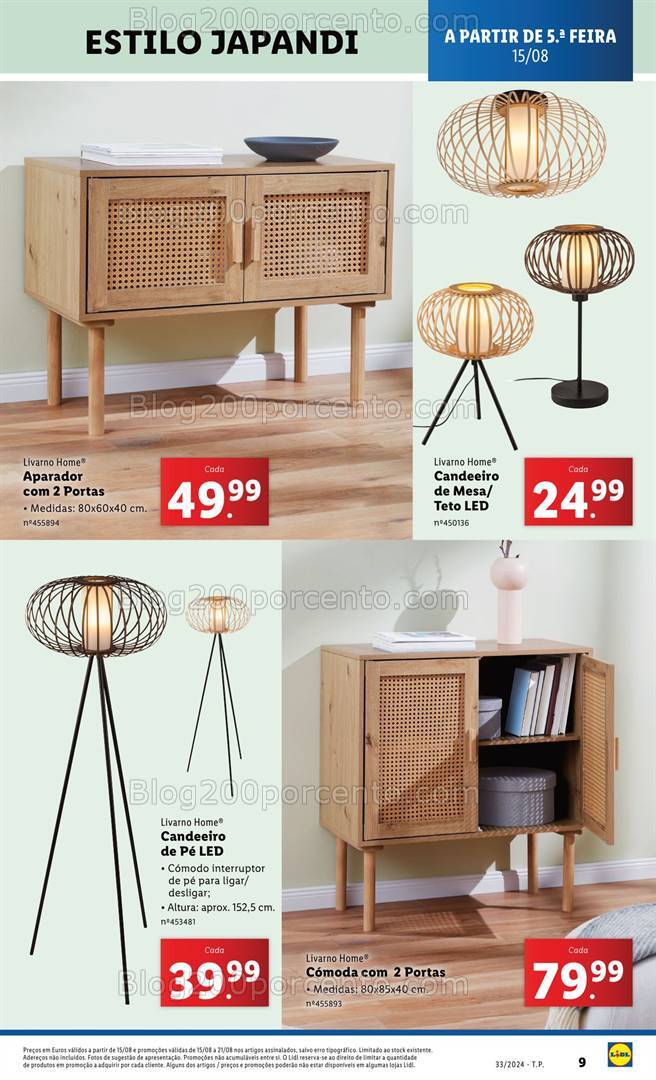 Antevisão Folheto LIDL Bazar Promoções a partir de 15 agosto