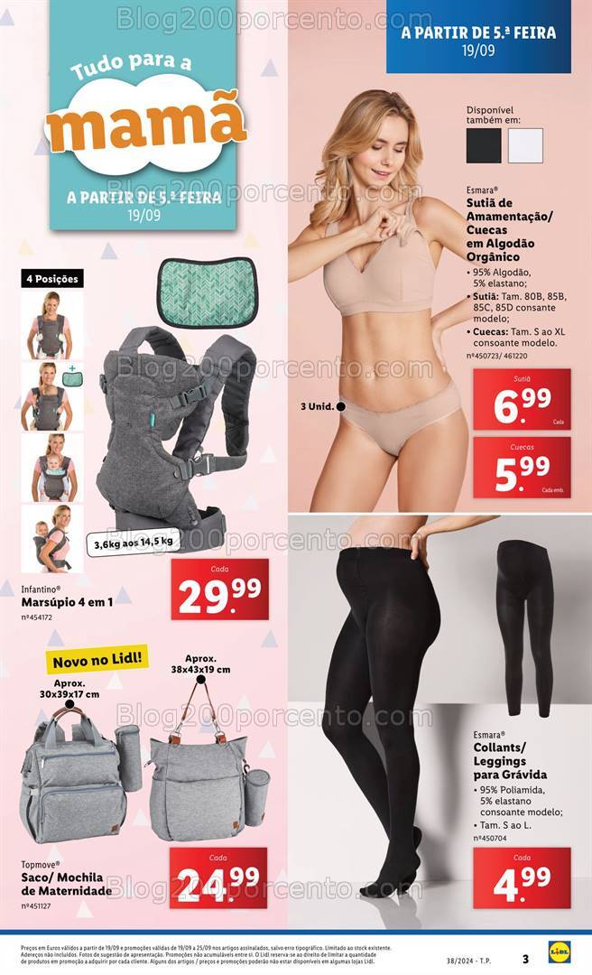 Antevisão Folheto LIDL Bazar Bebé e Mamã Promoções de 19 a 25 setembro