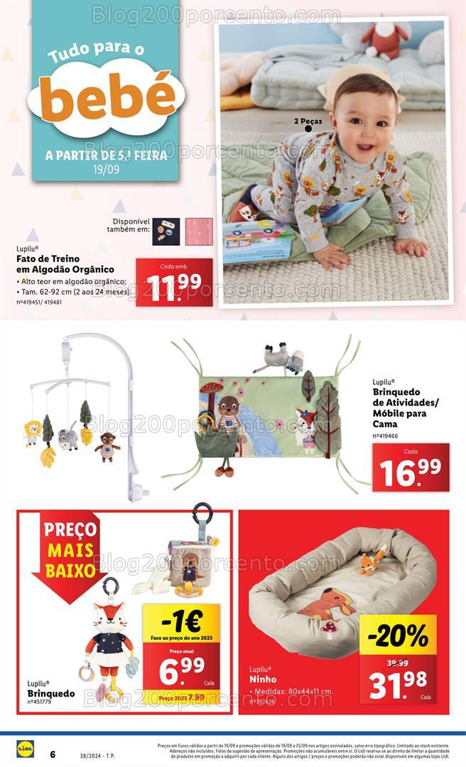 Antevisão Folheto LIDL Bazar Bebé e Mamã Promoções de 19 a 25 setembro