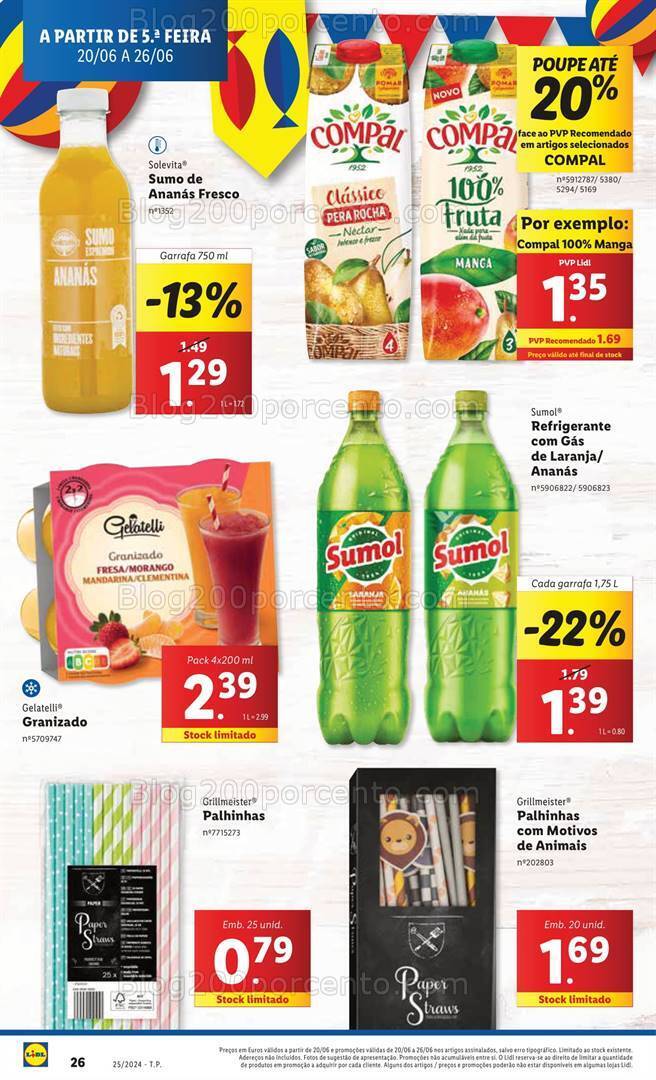 Antevisão Folheto LIDL Especial Santos Populares Promoções de 20 a 26 junho
