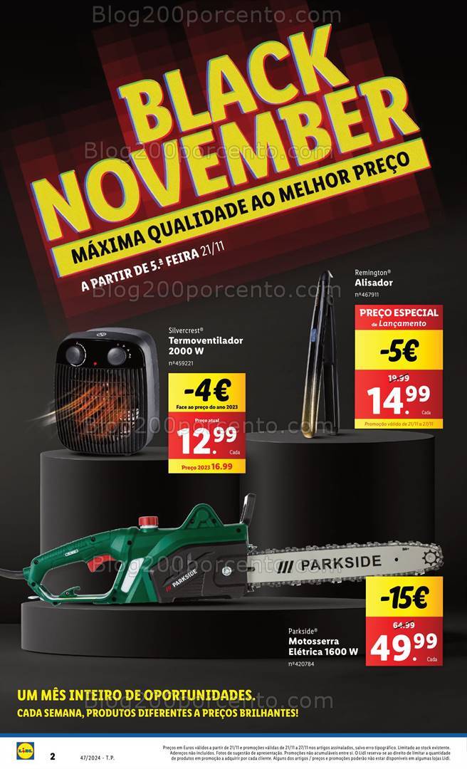 Antevisão Folheto LIDL Bazar Promoções a partir de 21 novembro