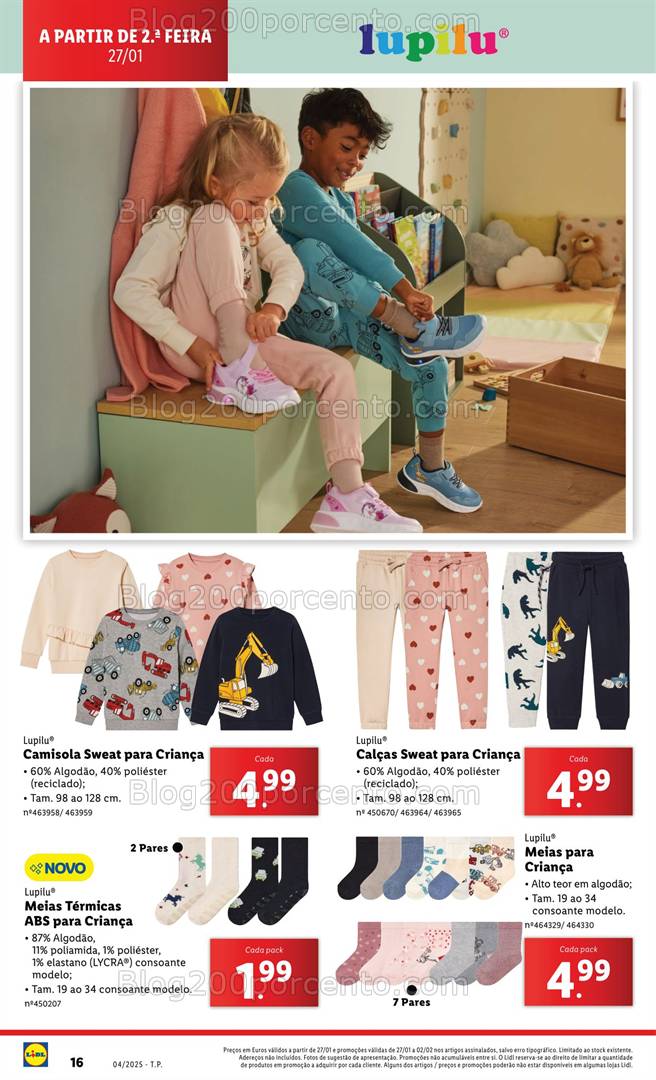 Antevisão Folheto LIDL Moda Lupilu Promoções a partir de 27 janeiro