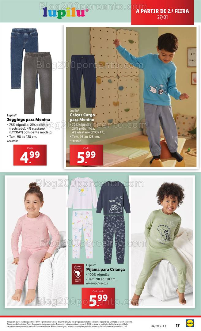 Antevisão Folheto LIDL Moda Lupilu Promoções a partir de 27 janeiro