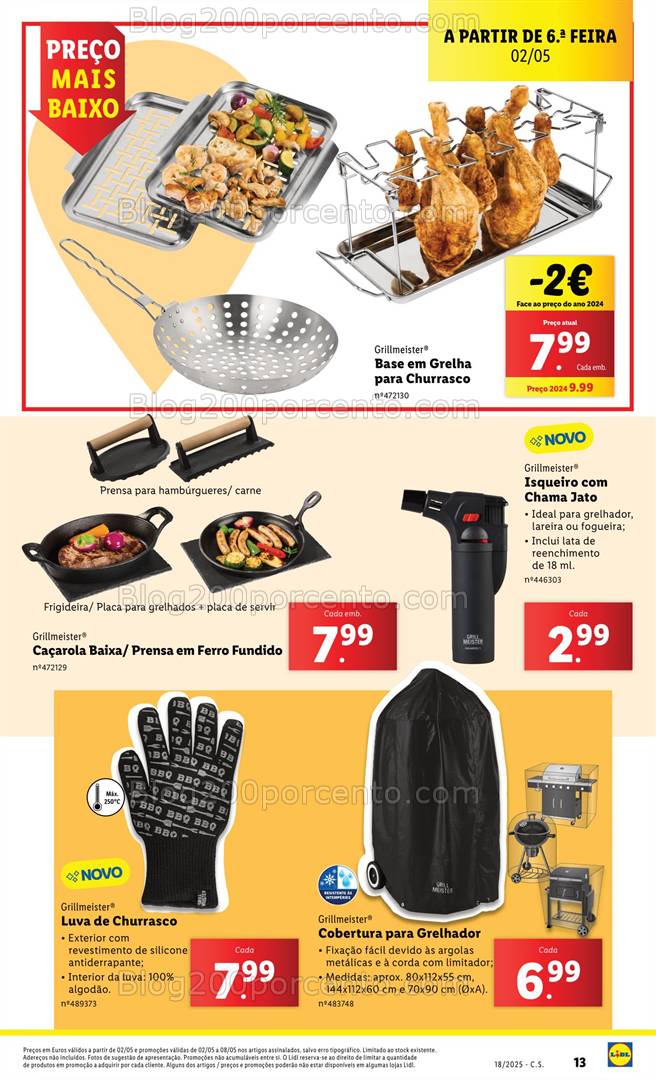 Antevisão Folheto LIDL Promoções de 2 a 8 maio - Churrascos