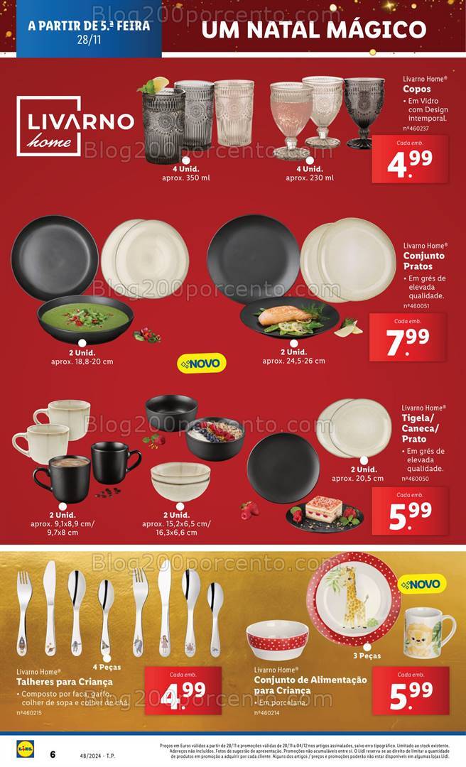 Antevisão Folheto LIDL Bazar Promoções de 28 novembro a 4 dezembro