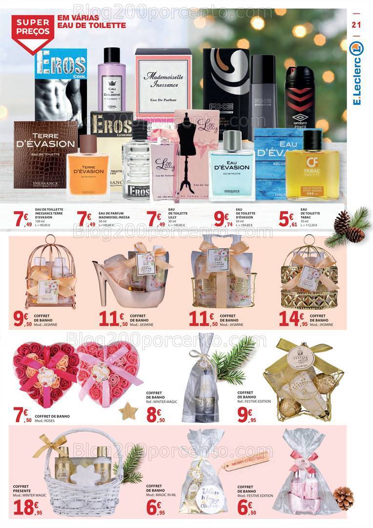 Antevisão Folheto E-LECLERC Presentes de Natal Promoções de 3 novembro a 24 dezembro